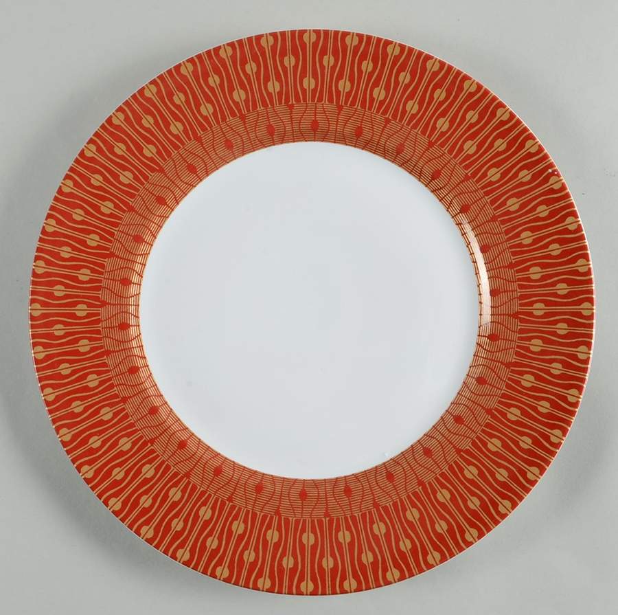 Theorie Red Dinner Plate by 222 Fifth (PTS)-1