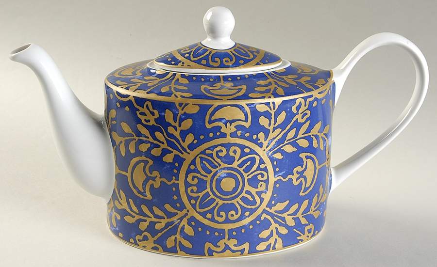 Pilar Blue Teapot & Lid by 222 Fifth (PTS)-1