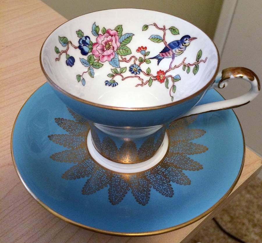 2943 Footed Cup & Saucer Set by John  Aynsley & Sons-1