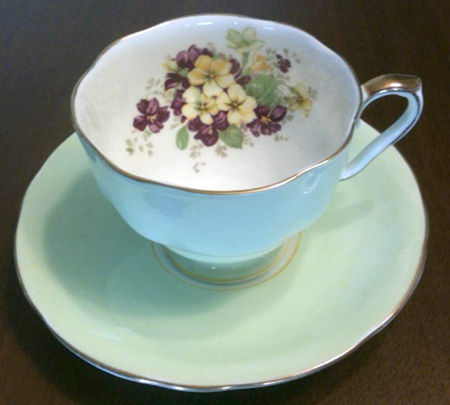 C962-2 Footed Cup & Saucer Set by John  Aynsley & Sons-1