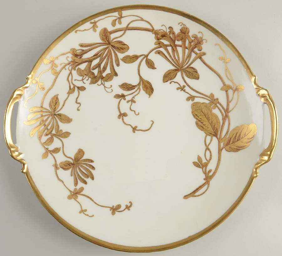 AKF78 Handled Cake Plate by A Klingenberg France-Austria-1