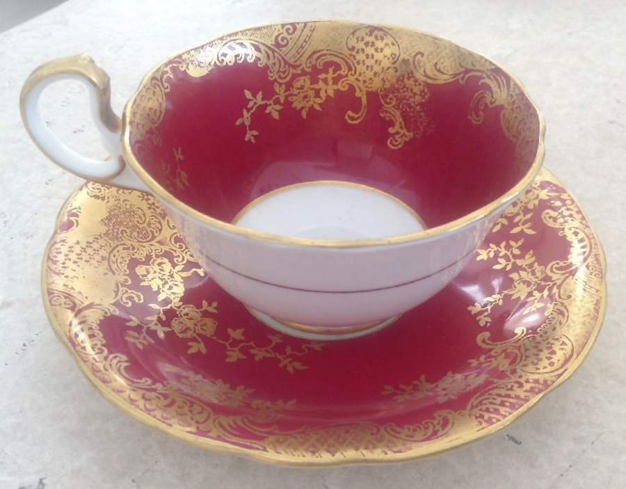 3675 Footed Cup & Saucer Set by John  Aynsley & Sons-1
