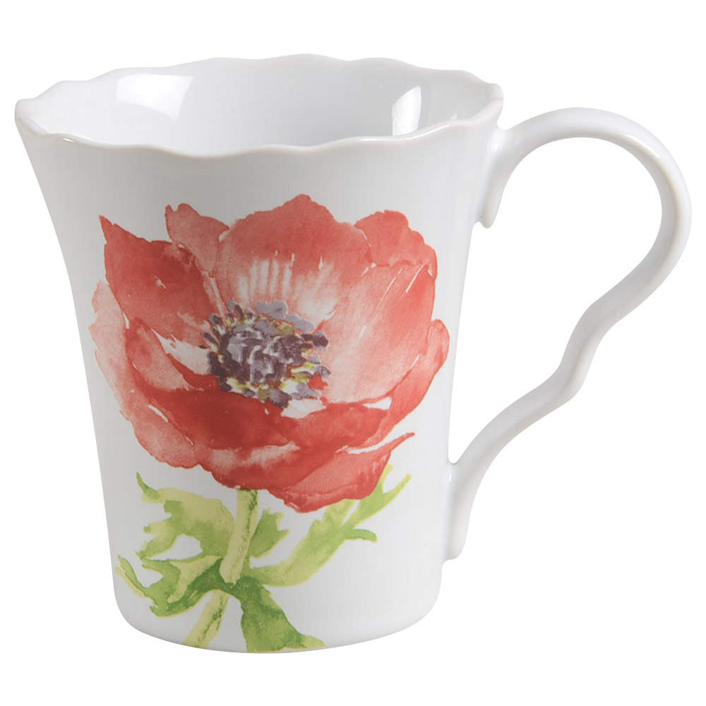 Anemone Red Mug by 222 Fifth (PTS)-1
