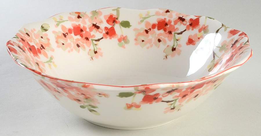 Cherry Blossom White 10" Round Serving Bowl by 222 Fifth (PTS)-1