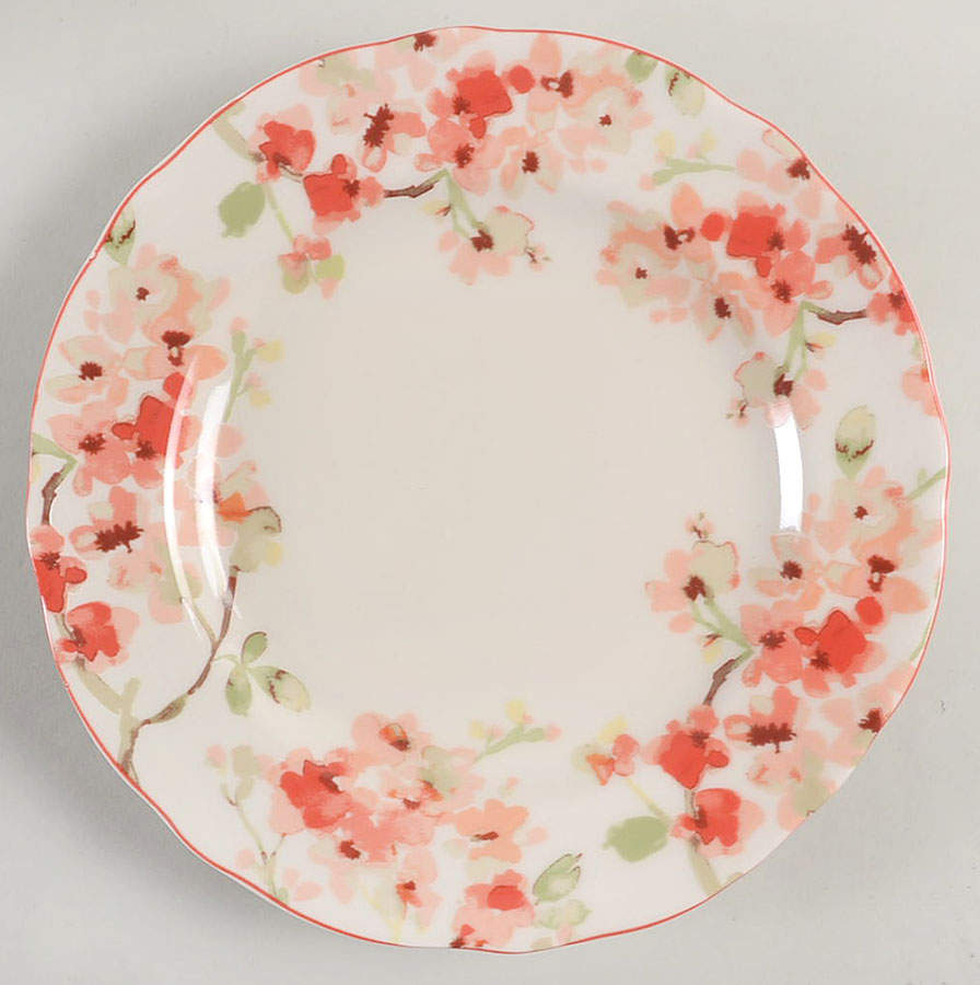 Cherry Blossom White Salad Plate by 222 Fifth (PTS)-1