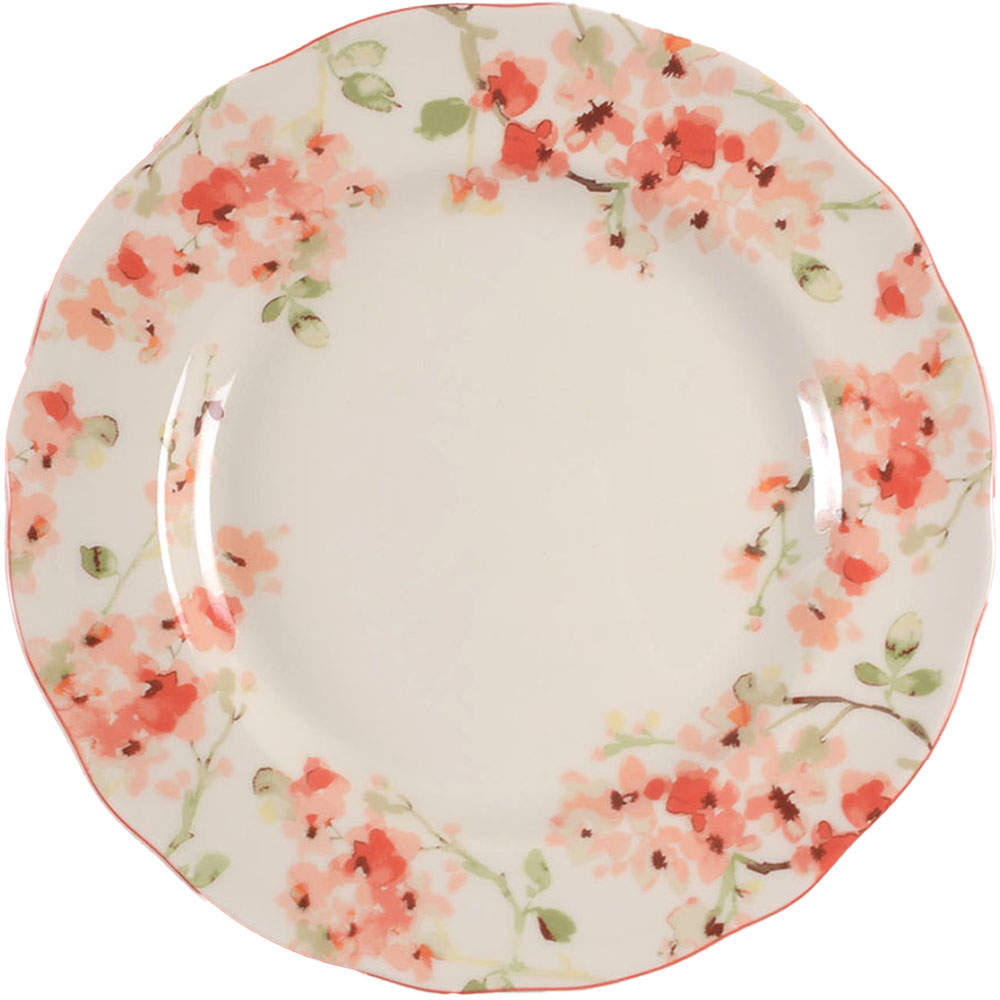 Cherry Blossom White Dinner Plate by 222 Fifth (PTS)-1