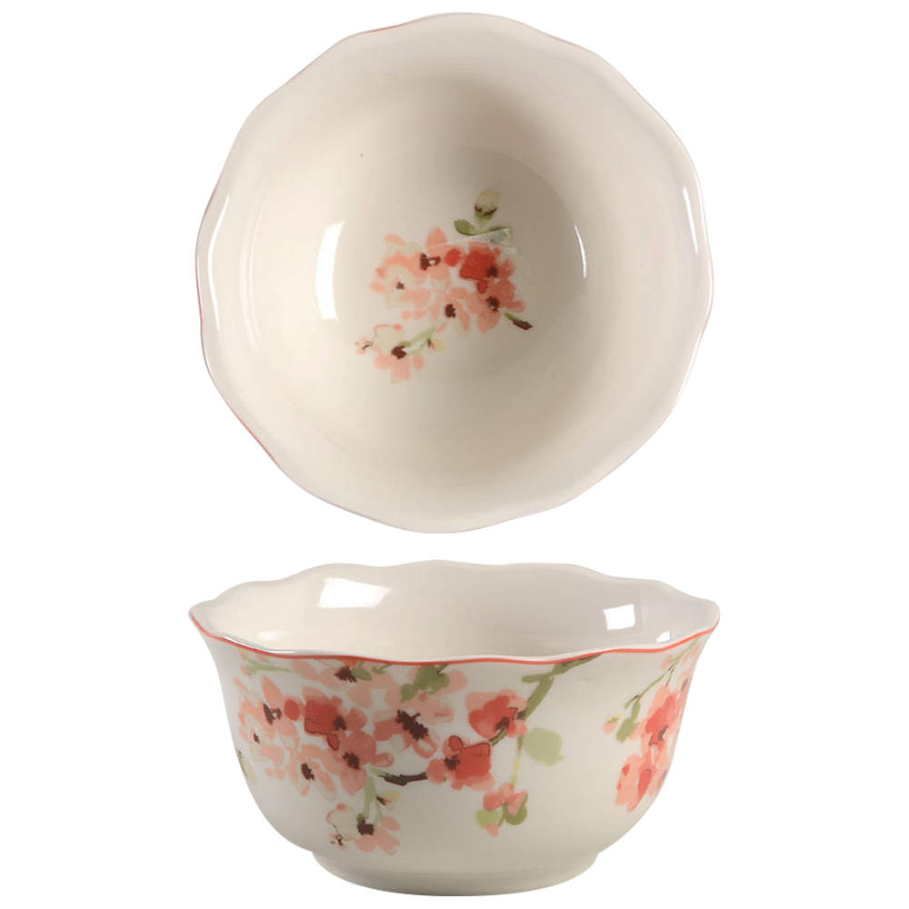 Cherry Blossom White Soup/Cereal Bowl by 222 Fifth (PTS)-1