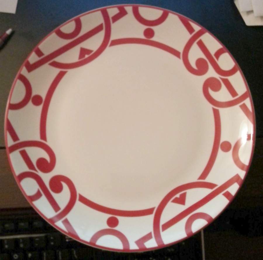 Pathway Red Dinner Plate by 222 Fifth (PTS)-1