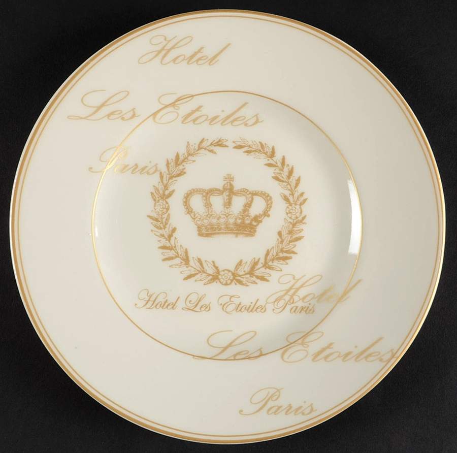 Les Etoiles Crown Gold Salad Plate by 222 Fifth (PTS)-1