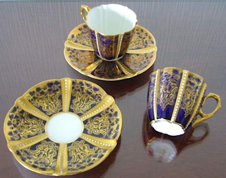 15489 Flat Demitasse Cup & Saucer Set by John  Aynsley & Sons-1