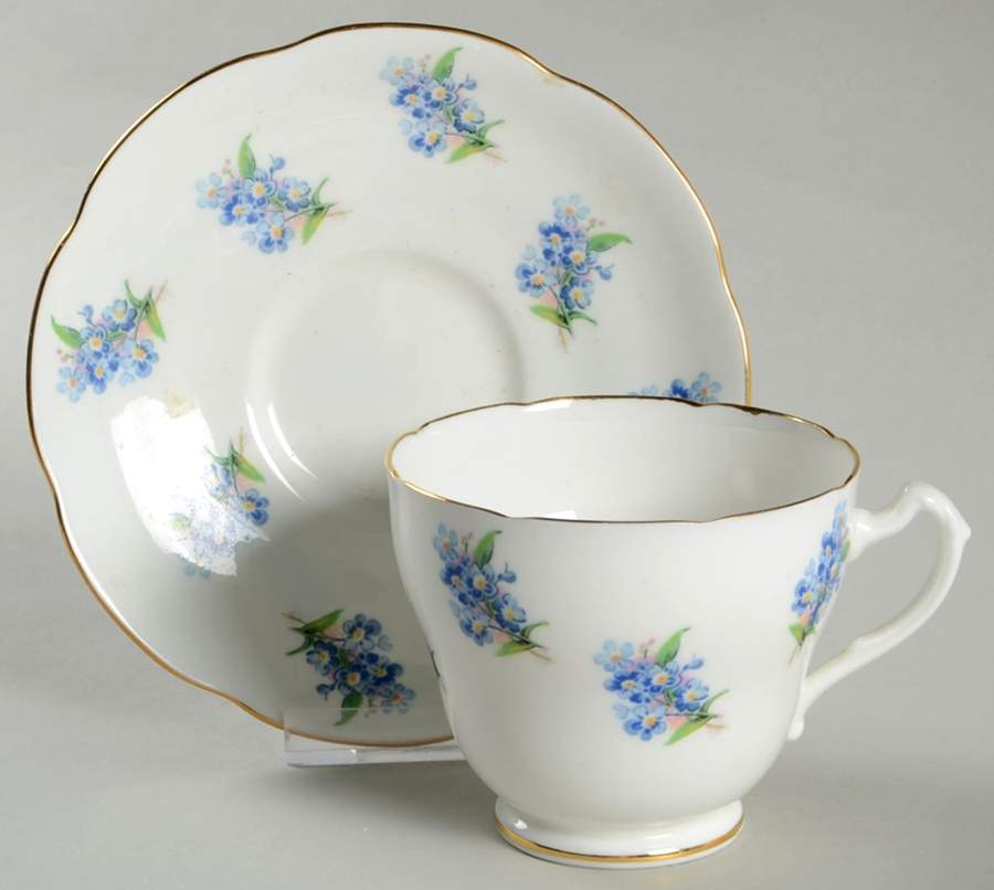 F89 Footed Cup & Saucer Set by Adderley-1