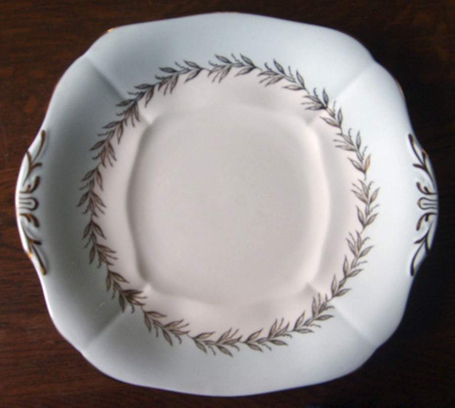 H579 Blue Square Handled Cake Plate by Adderley-1
