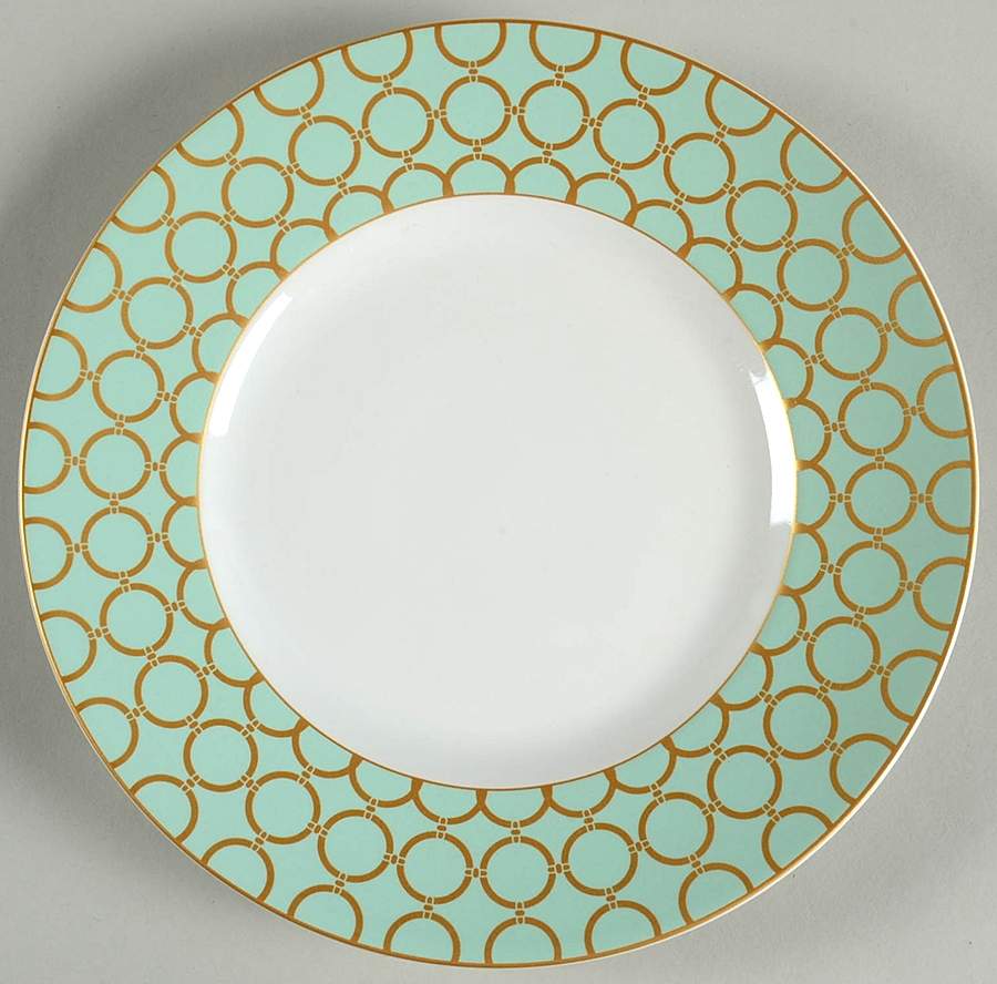 Chain Link Seafoam Salad Plate by 222 Fifth (PTS)-1