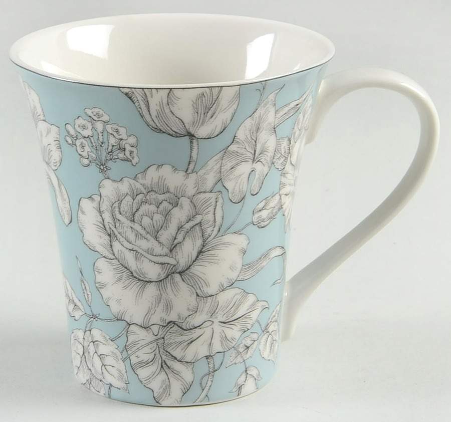 Country Toile Light Blue Mug by 222 Fifth (PTS)-1