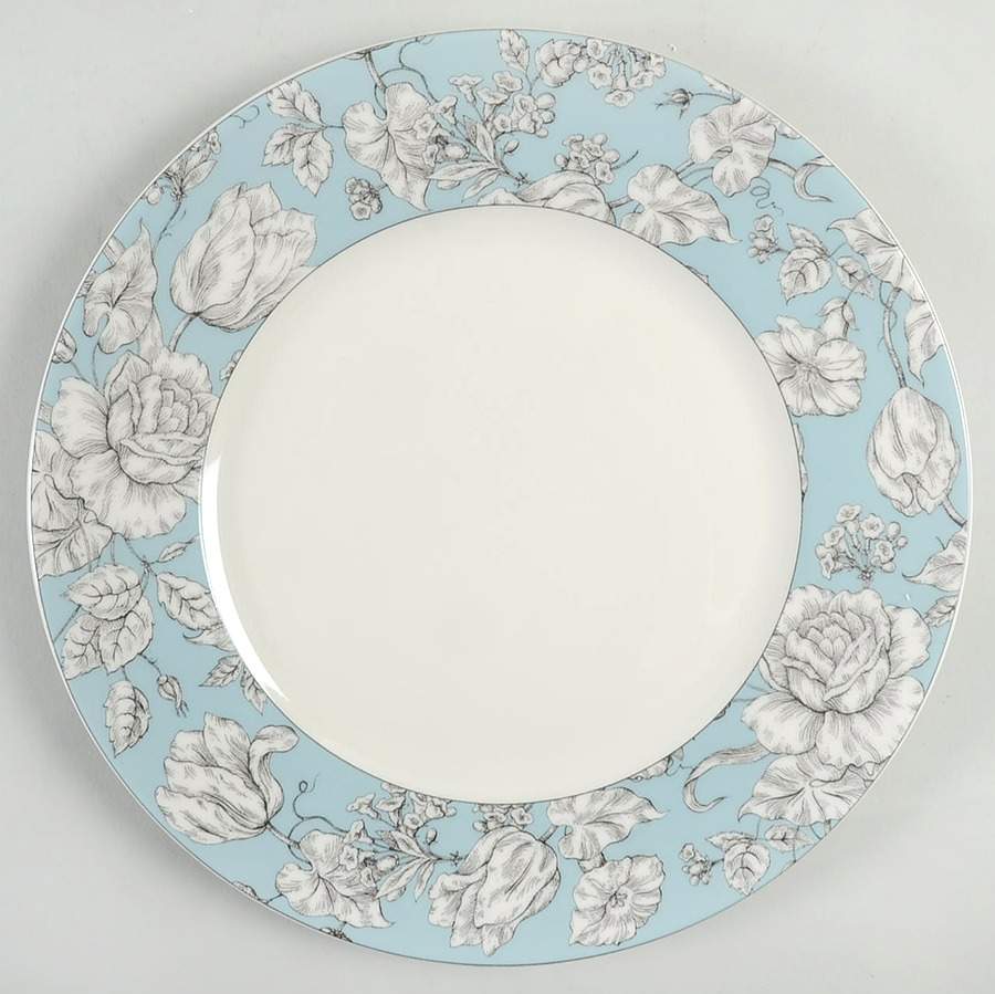 Country Toile Light Blue Dinner Plate by 222 Fifth (PTS)-1
