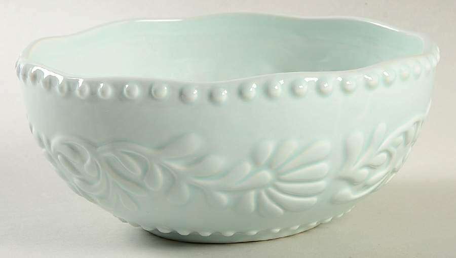 Bianca Leaf Blue Mist Soup/Cereal Bowl by American Atelier-1