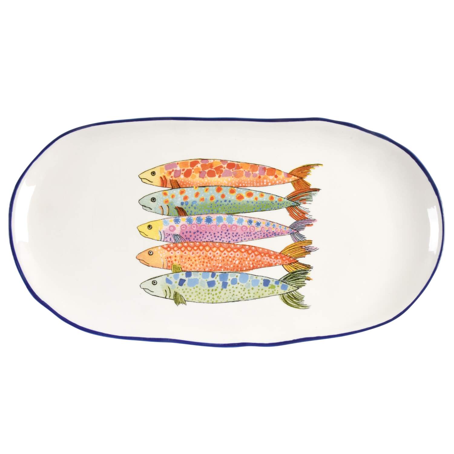 Sardina 14" Oval Serving Platter by Anthropologie-1