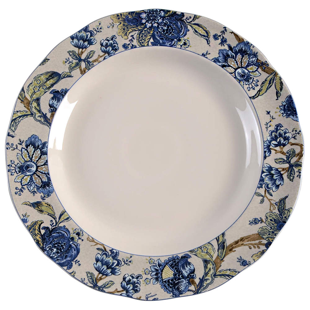 Santosha Blue 13" Chop Plate (Round Platter) by 222 Fifth (PTS)-1