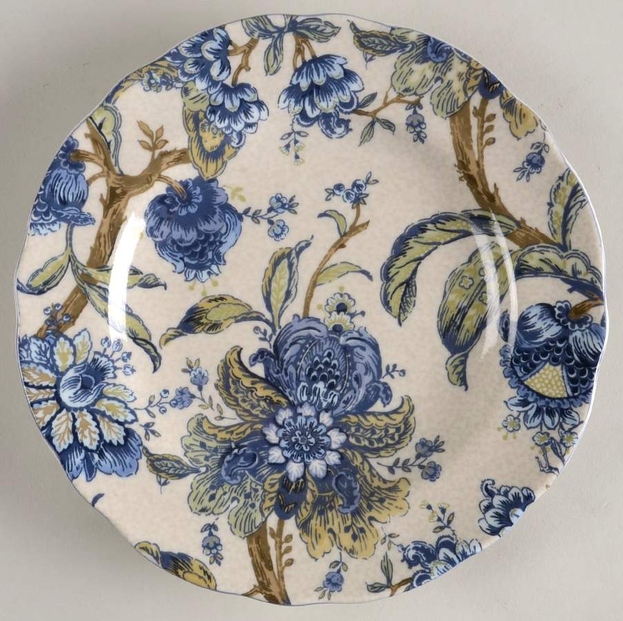 Santosha Blue Salad Plate by 222 Fifth (PTS)-1