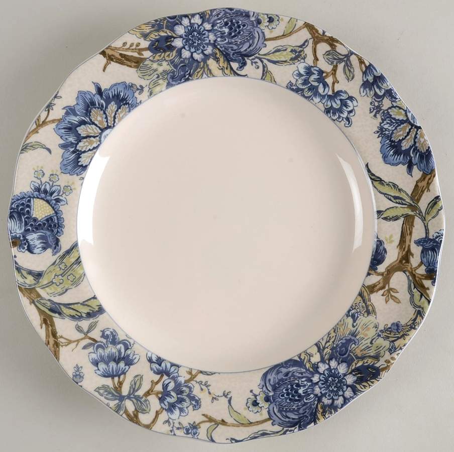 Santosha Blue Dinner Plate by 222 Fifth (PTS)-1