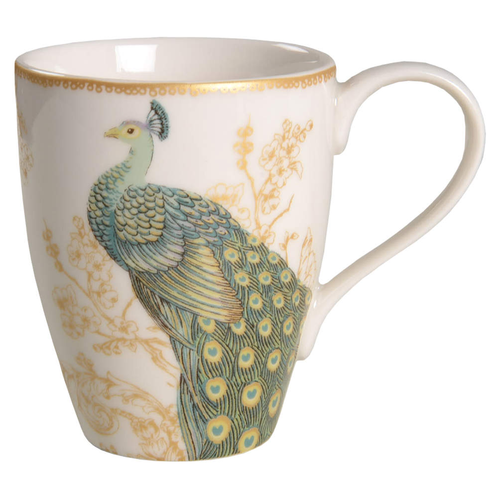 Serene Peacock Mug by 222 Fifth (PTS)-1