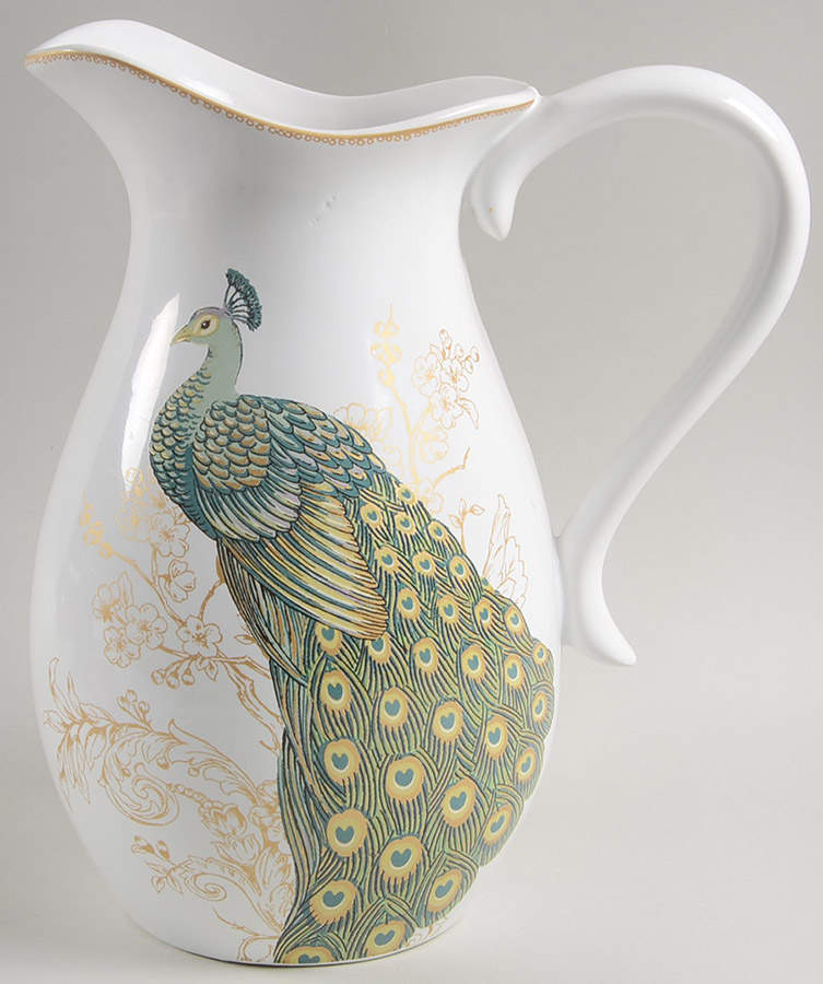 Serene Peacock 102 Oz Pitcher by 222 Fifth (PTS)-1