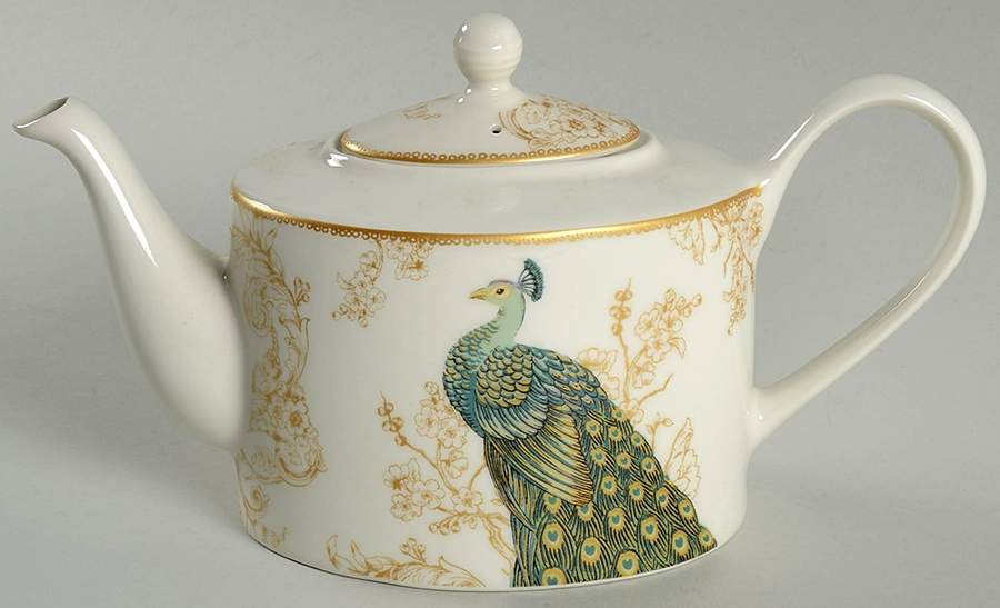 Serene Peacock Teapot & Lid by 222 Fifth (PTS)-1