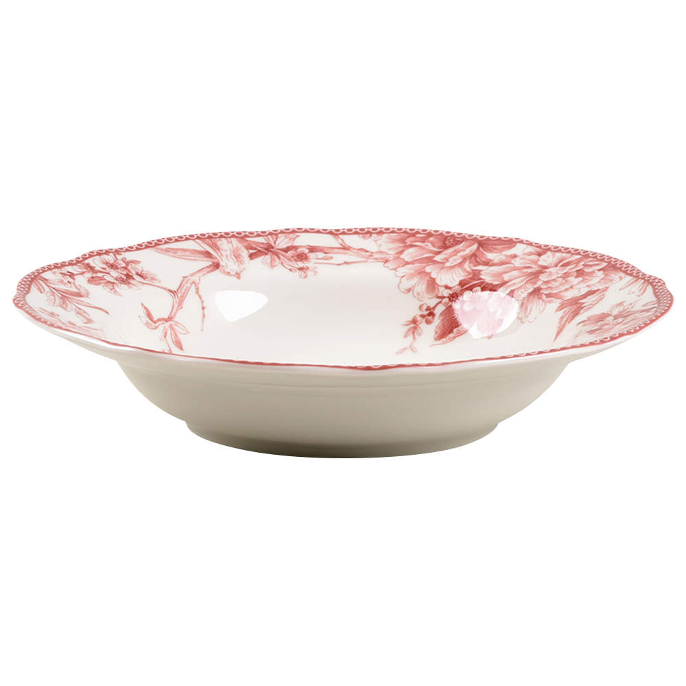 Adelaide Maroon Large Rim Soup Bowl by 222 Fifth (PTS)-1