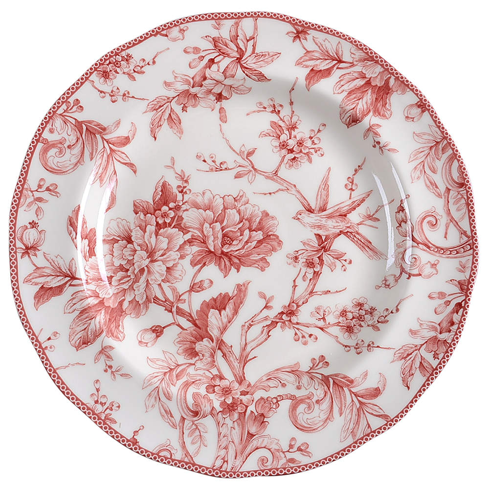 Adelaide Maroon 12" Chop Plate (Round Platter) by 222 Fifth (PTS)-1