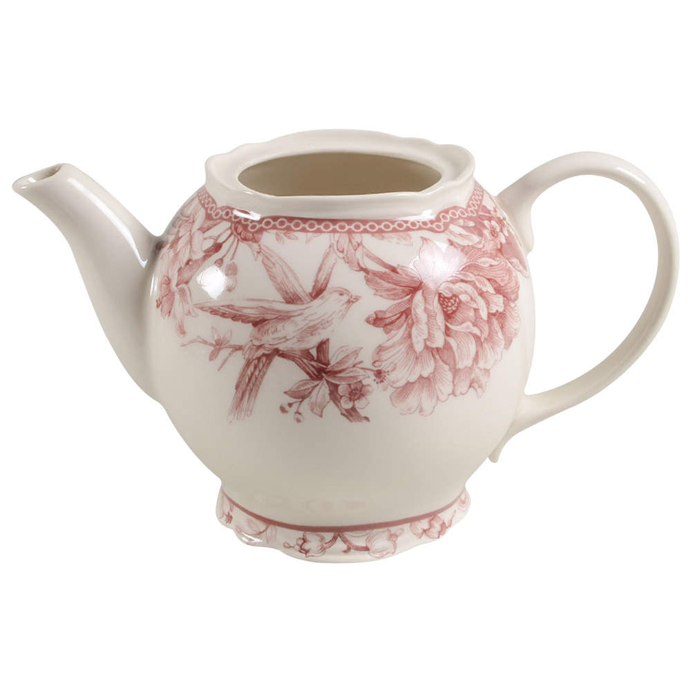 Adelaide Maroon Teapot No Lid by 222 Fifth (PTS)-1