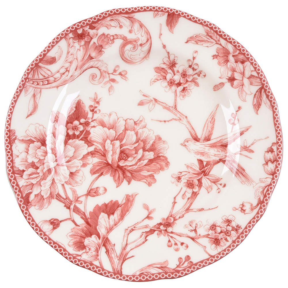 Adelaide Maroon Salad Plate by 222 Fifth (PTS)-1