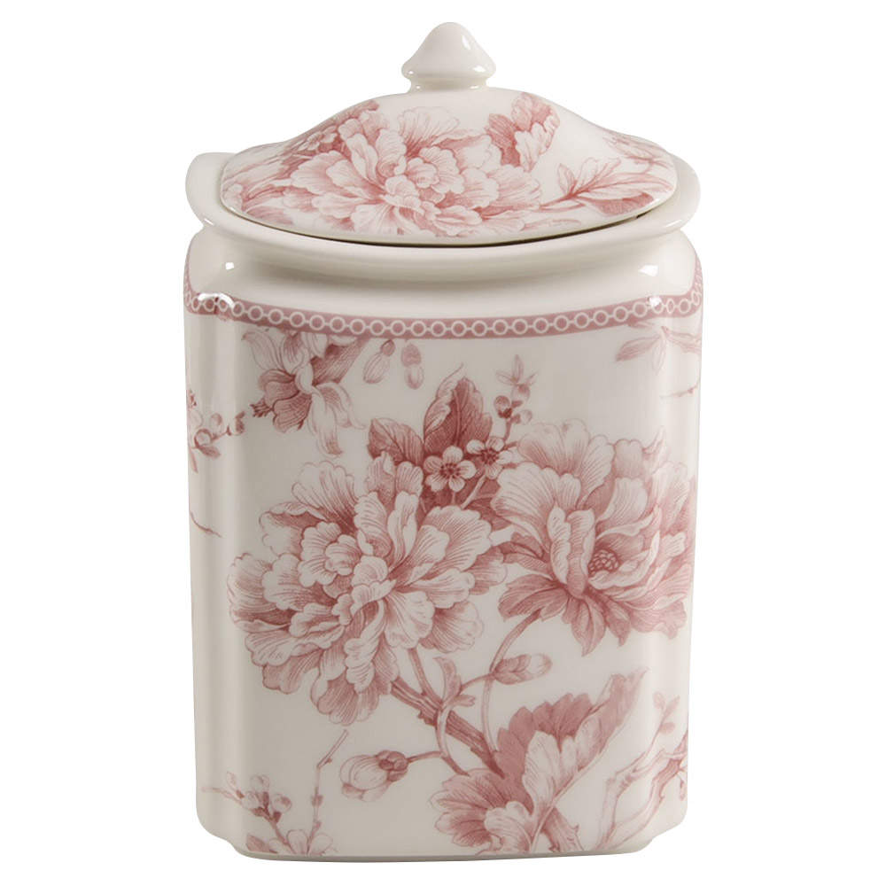 Adelaide Maroon Medium Canister & Lid by 222 Fifth (PTS)-1
