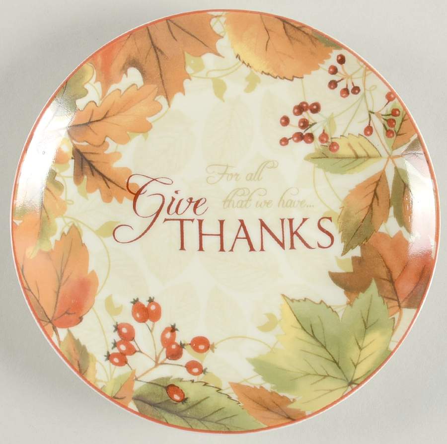 Harvest Festival Cream Appetizer Plate by 222 Fifth (PTS)-1