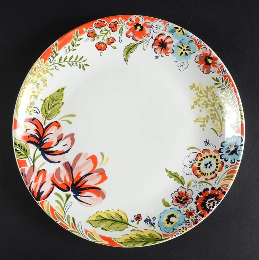 Razzle Dazzle Red Dinner Plate by 222 Fifth (PTS)-1