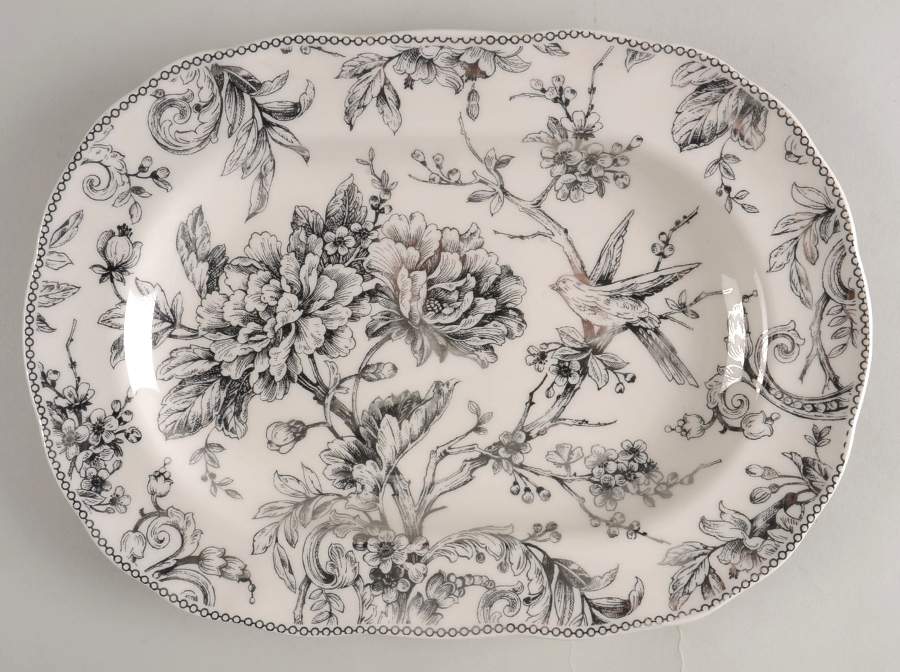 Adelaide Electroplate 14" Oval Serving Platter by 222 Fifth (PTS)-1
