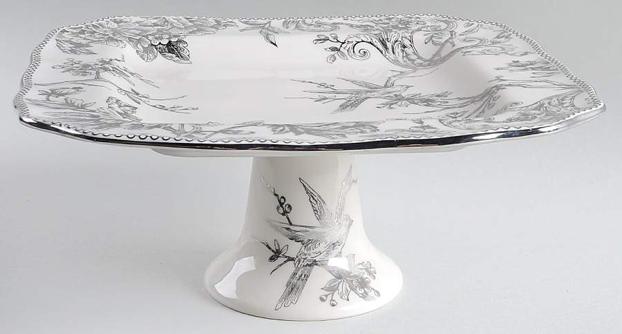 Adelaide Electroplate 10" Diameter Square Pedestal Cake Stand by 222 Fifth (PTS)-1