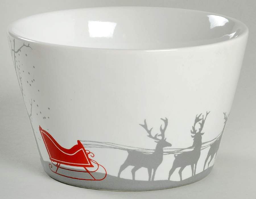 Red Sleigh Individual Appetizer Bowl by 222 Fifth (PTS)-1