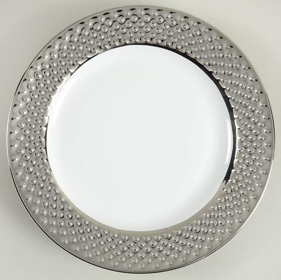 Beaded Silver Salad Plate by 222 Fifth (PTS)-1