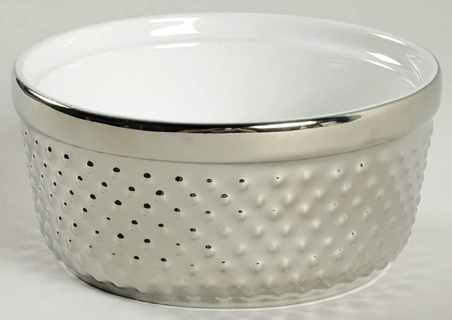 Beaded Silver Individual Appetizer Bowl by 222 Fifth (PTS)-1