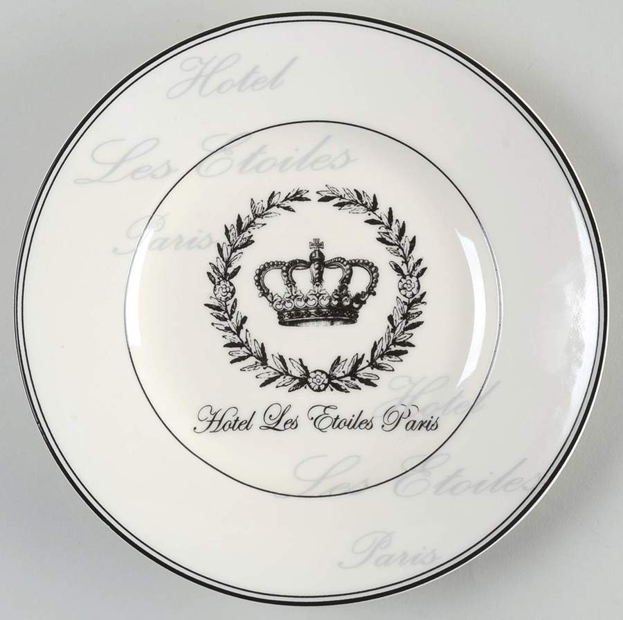 Les Etoliles Crown Cream Salad Plate by 222 Fifth (PTS)-1