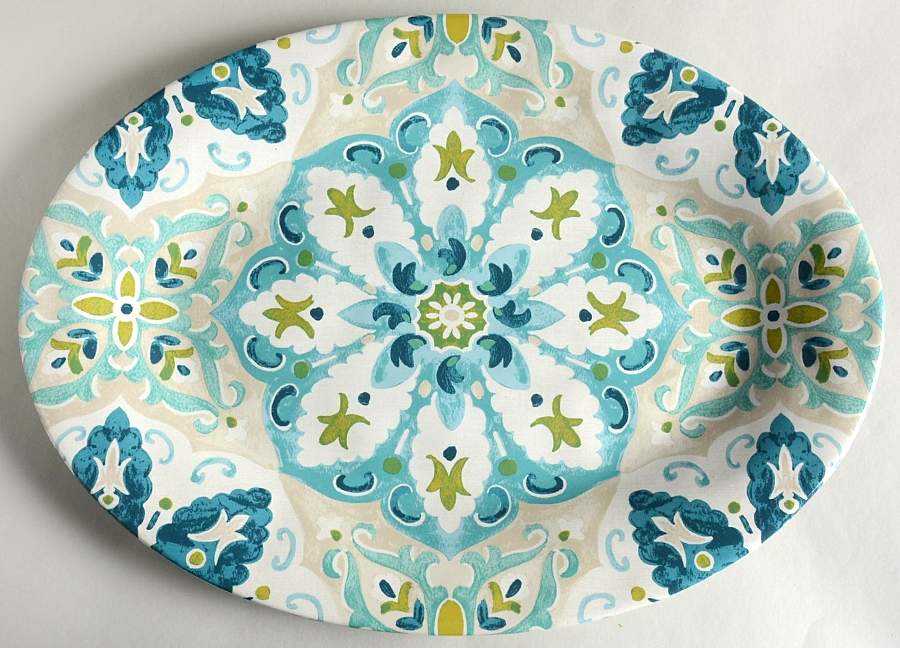 Hagan 17" Oval Serving Platter by 222 Fifth (PTS)-1