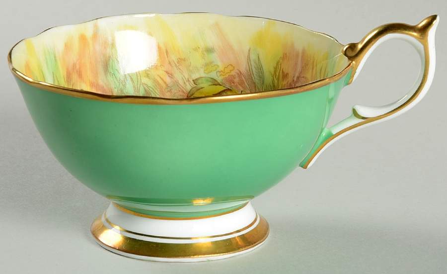 439 Green Footed Cup by John  Aynsley & Sons-1