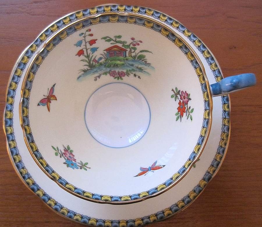B1460 Footed Cup & Saucer Set by John  Aynsley & Sons-1