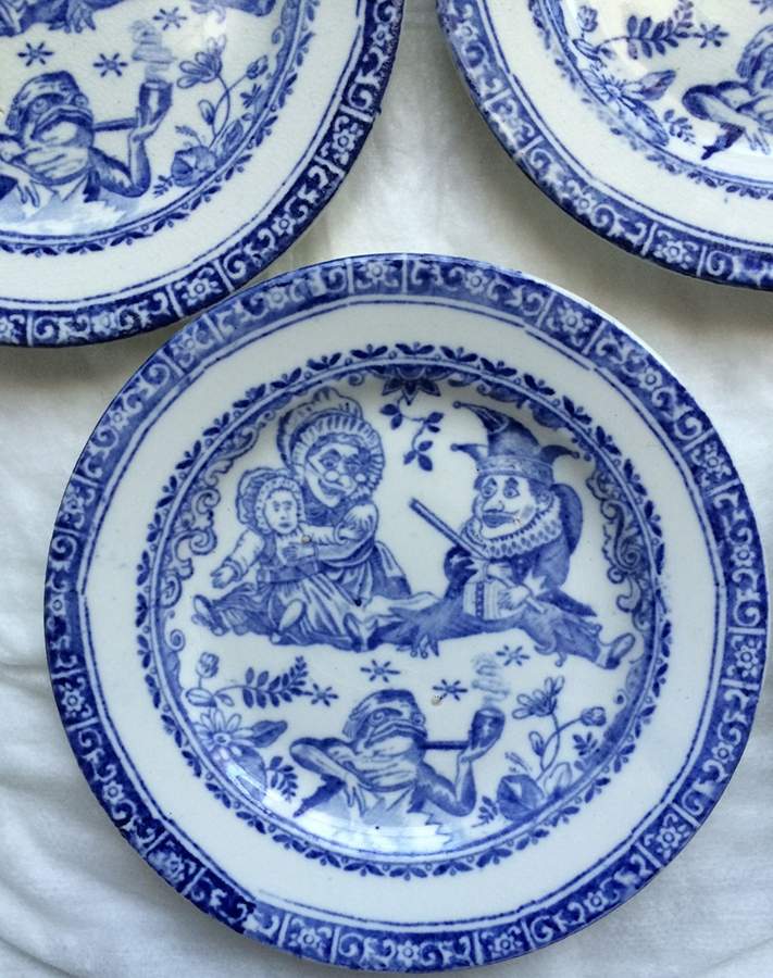 Punch Blue Child's Plate by Allerton's-1