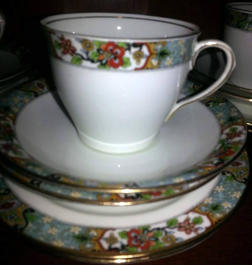 A4673 Flat Cup & Saucer Set by John  Aynsley & Sons-1