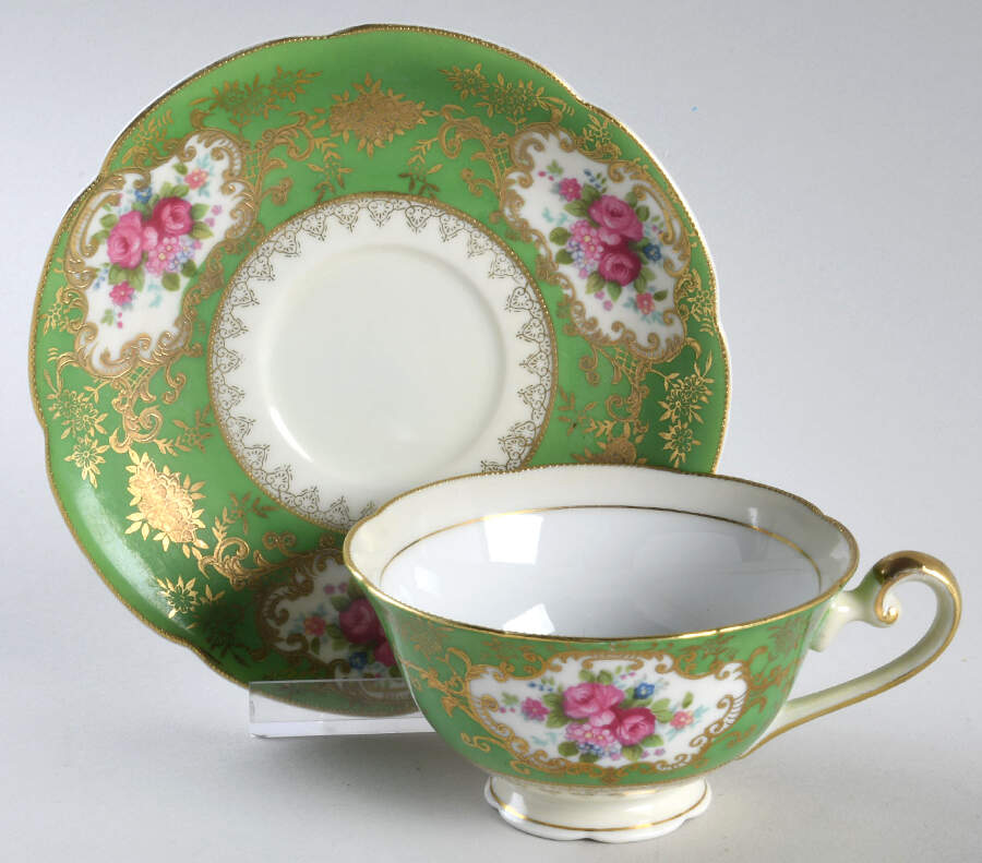 ALA27 Footed Cup & Saucer Set by Aladdin-1