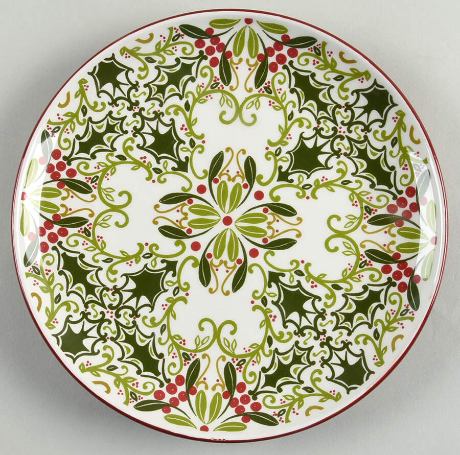 Bargello Salad Plate by American Atelier-1
