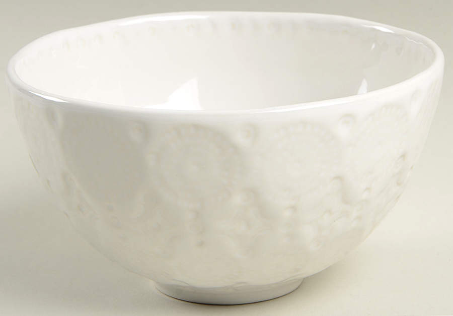Old Havana White Soup/Cereal Bowl by Anthropologie-1