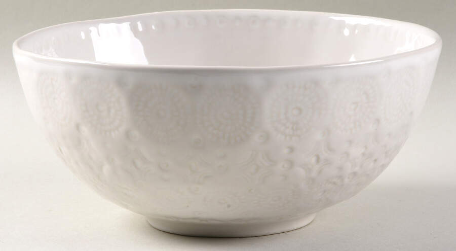 Old Havana White 8" Salad Serving Bowl by Anthropologie-1