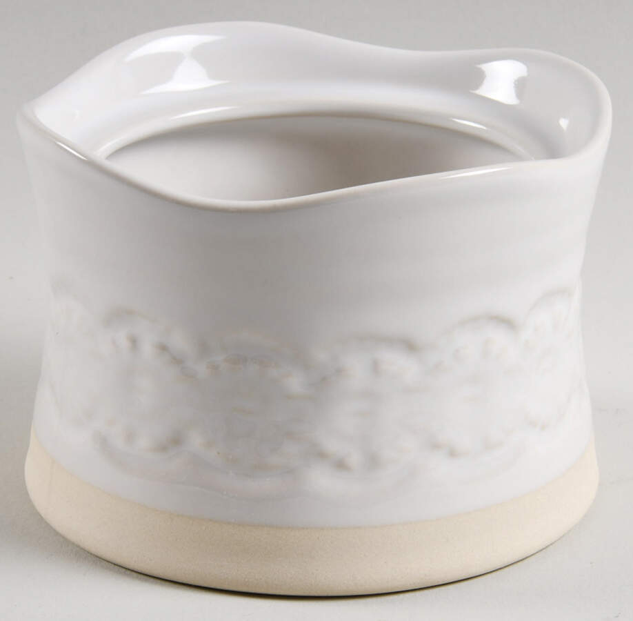Old Havana White Sugar Bowl No Lid by Anthropologie-1